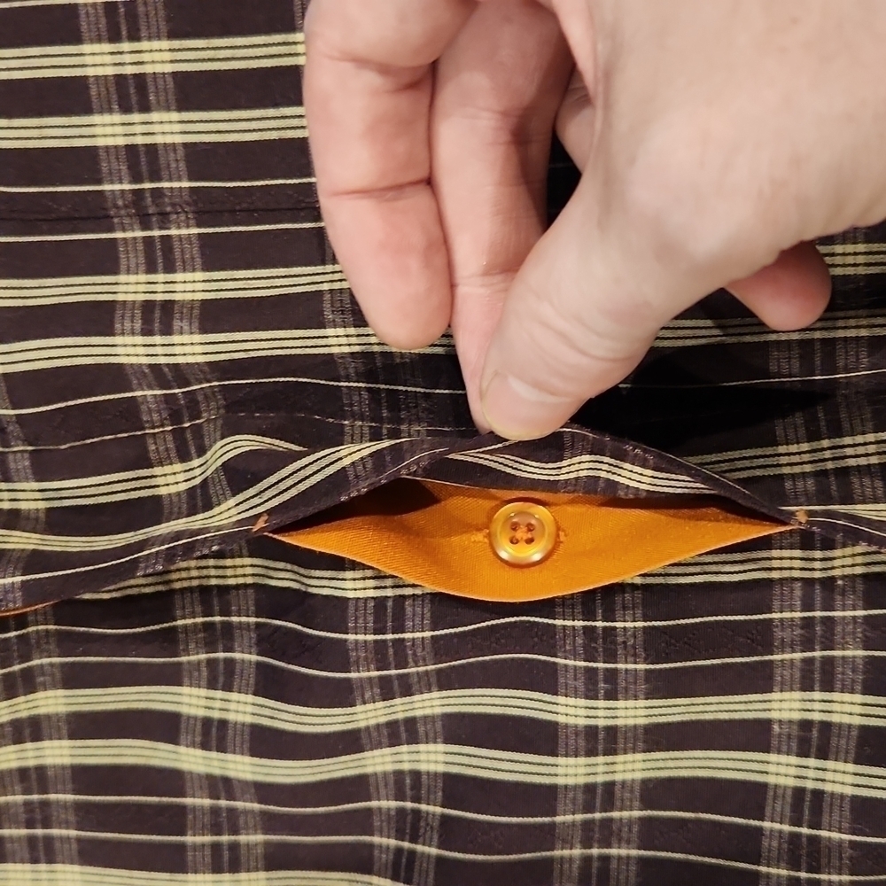 3/$20 Canyon River Blues Brown Plaid Button-Up Shirt - Picture 4 of 9